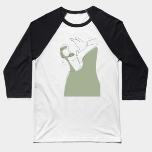 Olive Selfie Baseball T-Shirt